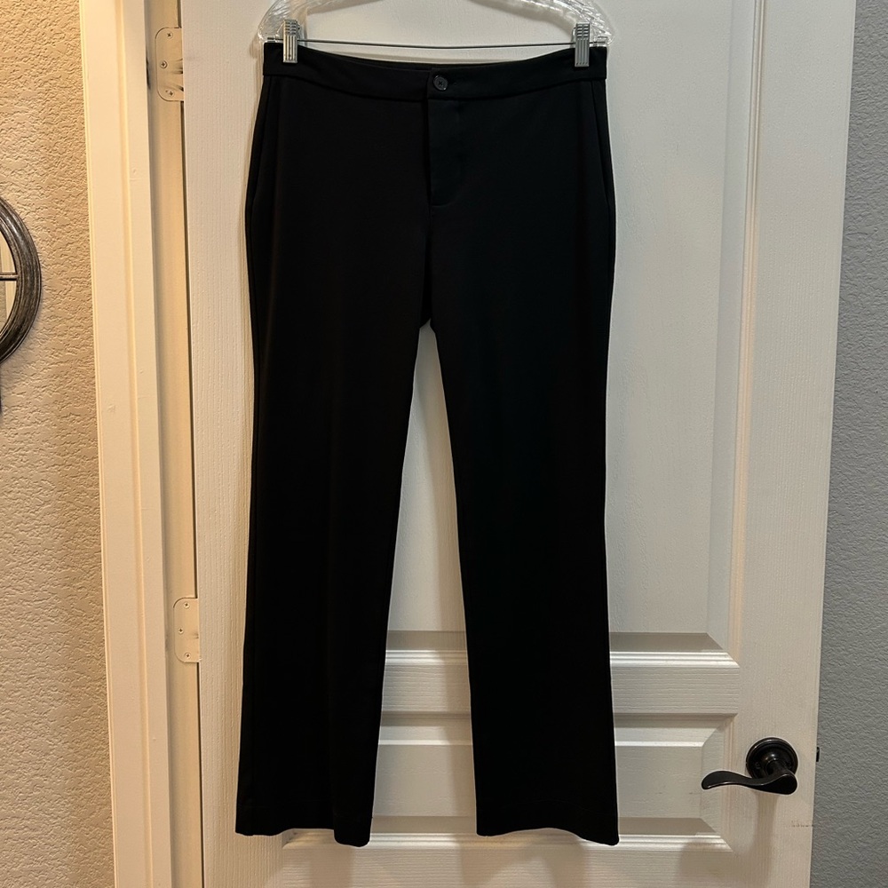 Nydj Curves 360 Straight Black Ponte Pants Size 6